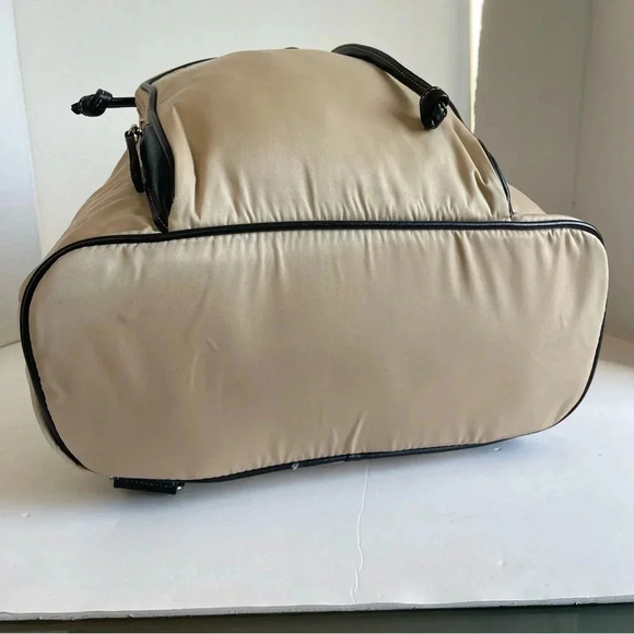 Charter Club Tan Ballistic Nylon with Leather Trim Backpack - Picture 8 of 15